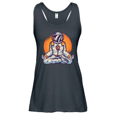 Astronaut Meditating Ladies Essential Flowy Tank