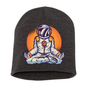 Astronaut Meditating Short Acrylic Beanie