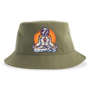 Astronaut Meditating Sustainable Bucket Hat