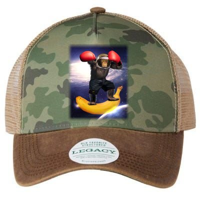 Astronaut Monkey Boxing In Space Legacy Tie Dye Trucker Hat