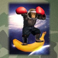 Astronaut Monkey Boxing In Space Legacy Tie Dye Trucker Hat