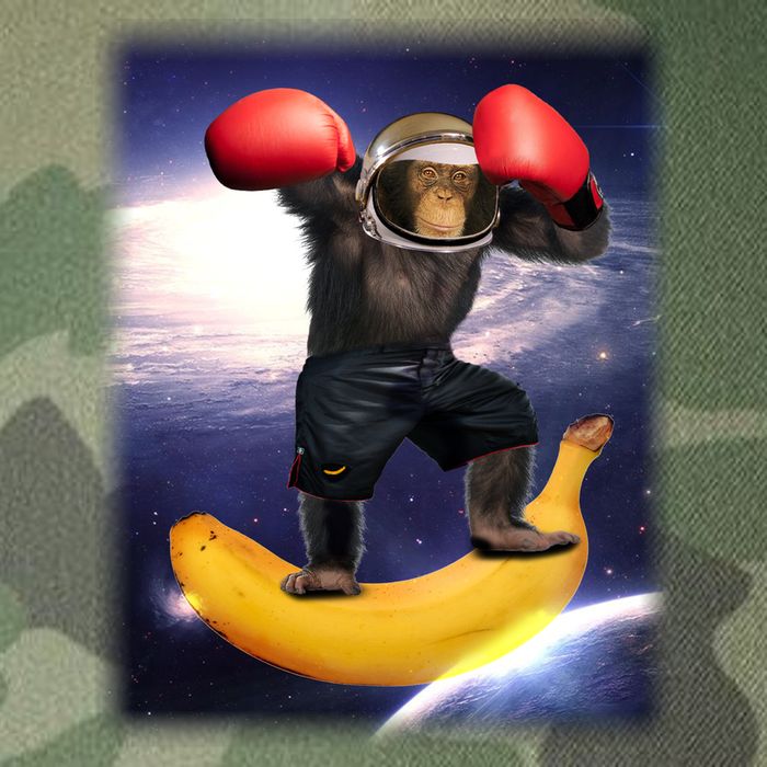 Astronaut Monkey Boxing In Space Legacy Tie Dye Trucker Hat