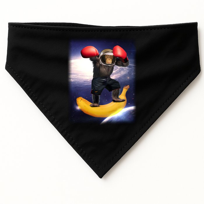 Astronaut Monkey Boxing In Space USA-Made Doggie Bandana