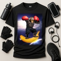 Astronaut Monkey Boxing In Space Performance Shirt