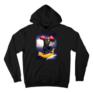 Astronaut Monkey Boxing In Space Hoodie