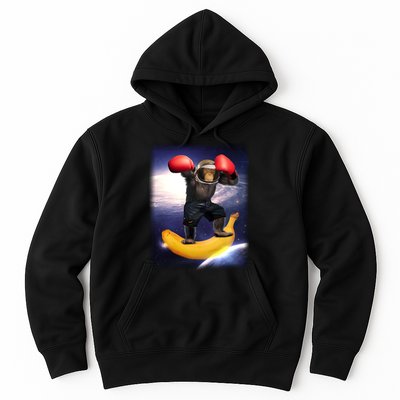 Astronaut Monkey Boxing In Space Hoodie