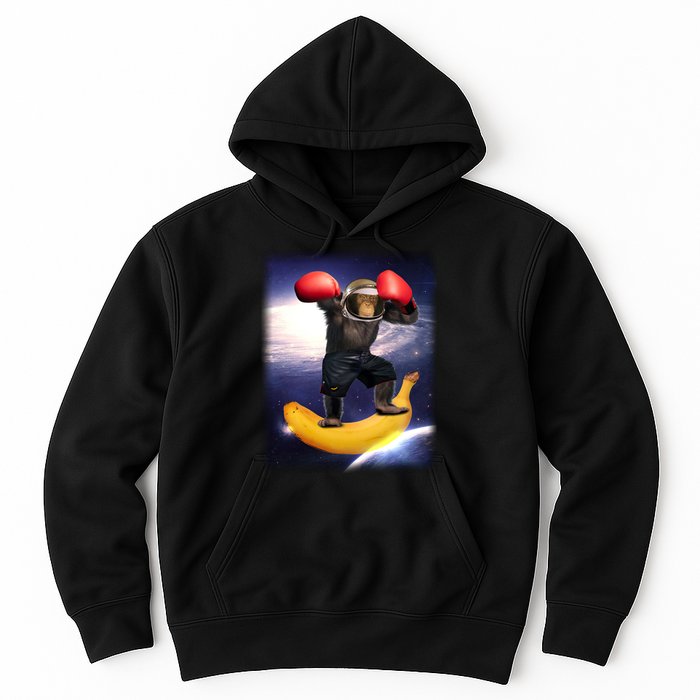 Astronaut Monkey Boxing In Space Hoodie