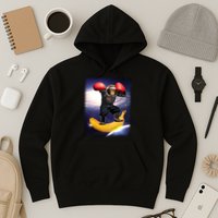 Astronaut Monkey Boxing In Space Hoodie