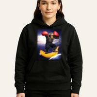 Astronaut Monkey Boxing In Space Hoodie