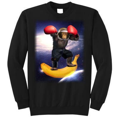 Astronaut Monkey Boxing In Space Sweatshirt