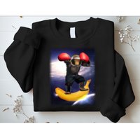 Astronaut Monkey Boxing In Space Sweatshirt