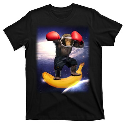 Astronaut Monkey Boxing In Space T-Shirt