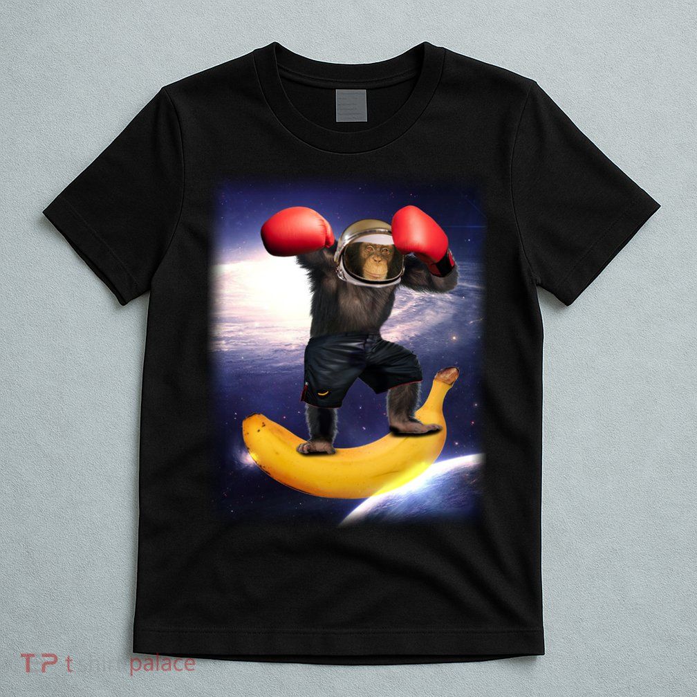 Astronaut Monkey Boxing In Space T-Shirt