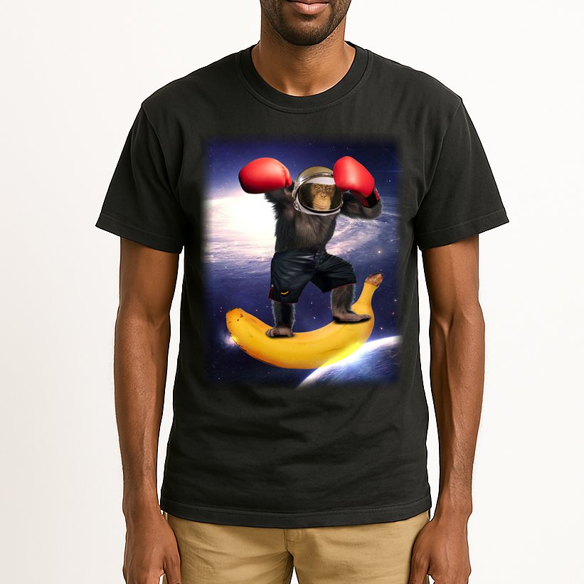 Astronaut Monkey Boxing In Space Tall T-Shirt