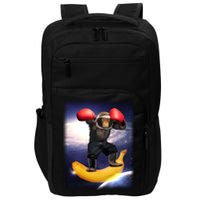 Astronaut Monkey Boxing In Space Impact Tech Backpack
