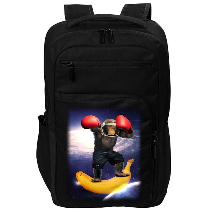 Astronaut Monkey Boxing In Space Impact Tech Backpack