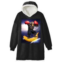 Astronaut Monkey Boxing In Space Hooded Wearable Blanket