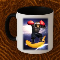 Astronaut Monkey Boxing In Space Mug