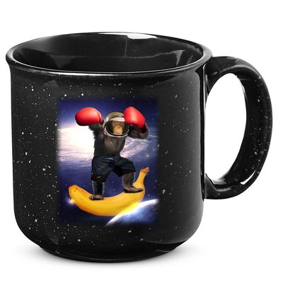 Astronaut Monkey Boxing In Space 15oz Campfire Ceramic Mug