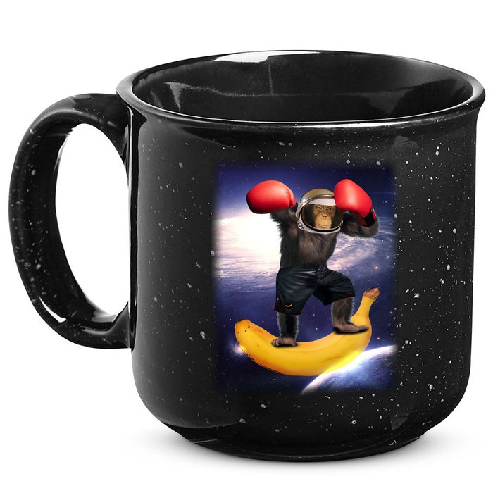 Astronaut Monkey Boxing In Space 15oz Campfire Ceramic Mug