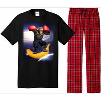 Astronaut Monkey Boxing In Space Pajama Set