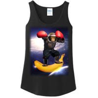 Astronaut Monkey Boxing In Space Ladies Essential Tank