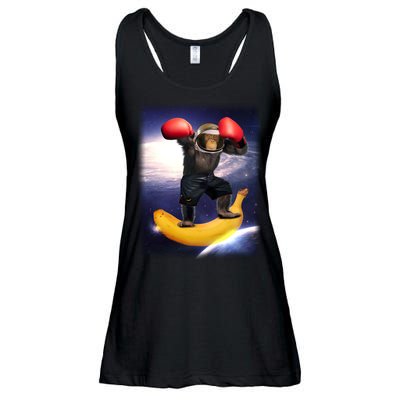 Astronaut Monkey Boxing In Space Ladies Essential Flowy Tank