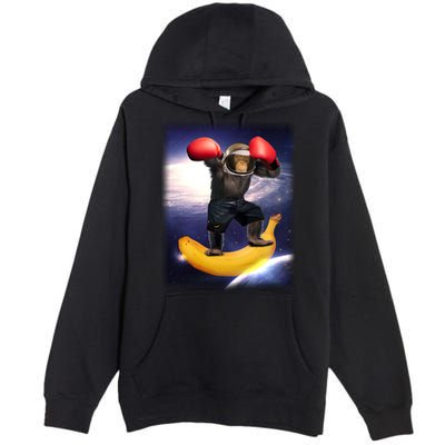 Astronaut Monkey Boxing In Space Premium Pullover Hoodie