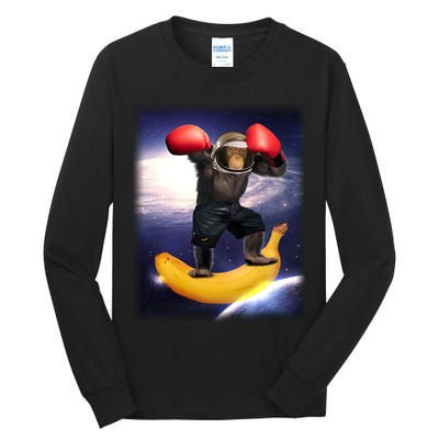Astronaut Monkey Boxing In Space Tall Long Sleeve T-Shirt