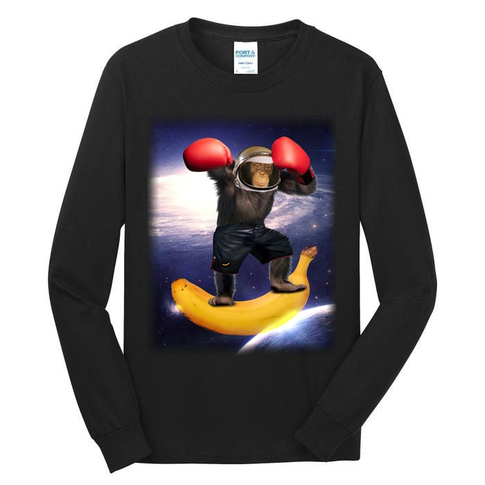 Astronaut Monkey Boxing In Space Tall Long Sleeve T-Shirt