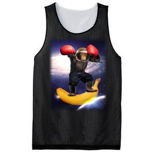 Astronaut Monkey Boxing In Space Mesh Reversible Basketball Jersey Tank