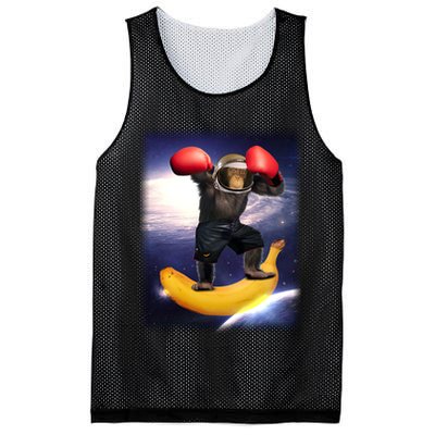 Astronaut Monkey Boxing In Space Mesh Reversible Basketball Jersey Tank