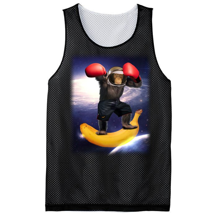 Astronaut Monkey Boxing In Space Mesh Reversible Basketball Jersey Tank