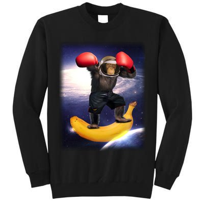 Astronaut Monkey Boxing In Space Tall Sweatshirt