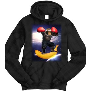 Astronaut Monkey Boxing In Space Tie Dye Hoodie