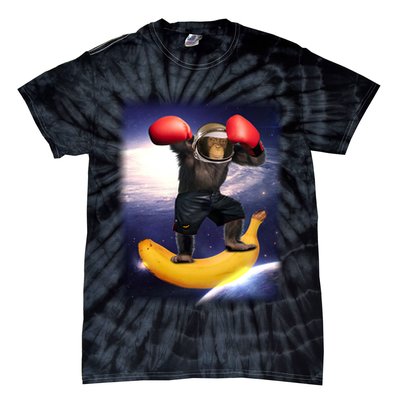 Astronaut Monkey Boxing In Space Tie-Dye T-Shirt