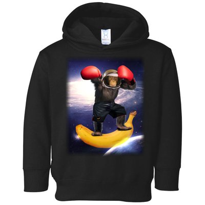 Astronaut Monkey Boxing In Space Toddler Hoodie