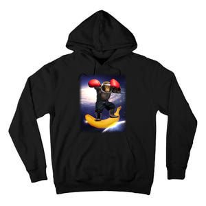 Astronaut Monkey Boxing In Space Tall Hoodie