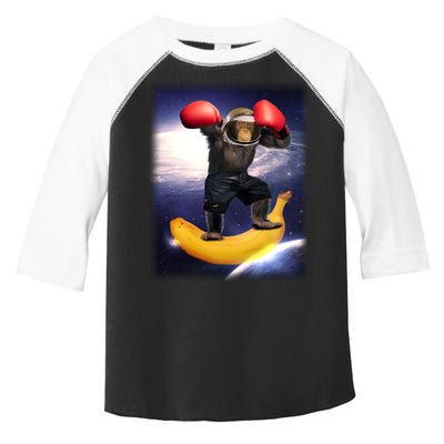 Astronaut Monkey Boxing In Space Toddler Fine Jersey T-Shirt