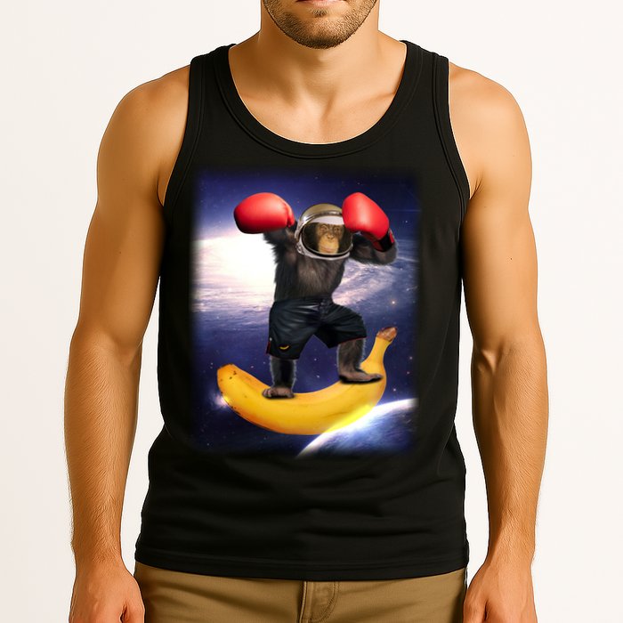 Astronaut Monkey Boxing In Space Tank Top