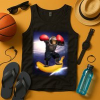 Astronaut Monkey Boxing In Space Tank Top