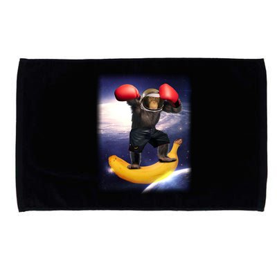 Astronaut Monkey Boxing In Space Microfiber Hand Towel