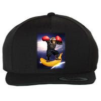 Astronaut Monkey Boxing In Space Wool Snapback Cap