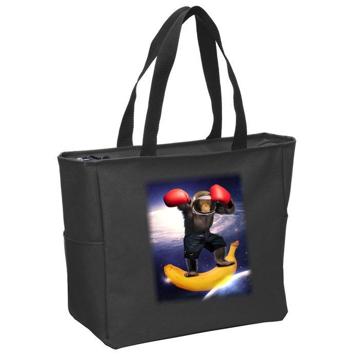 Astronaut Monkey Boxing In Space Zip Tote Bag