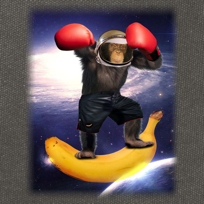 Astronaut Monkey Boxing In Space Cotton Canvas Backpack