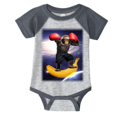 Astronaut Monkey Boxing In Space Infant Baby Jersey Bodysuit