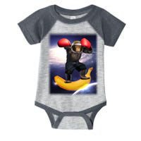 Astronaut Monkey Boxing In Space Infant Baby Jersey Bodysuit