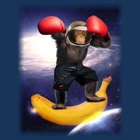 Astronaut Monkey Boxing In Space Infant Baby Jersey Bodysuit