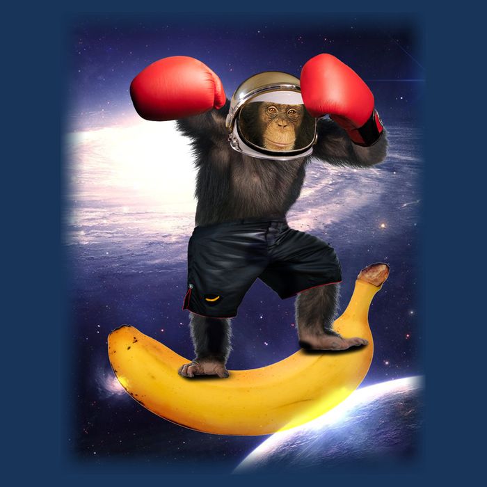 Astronaut Monkey Boxing In Space Infant Baby Jersey Bodysuit