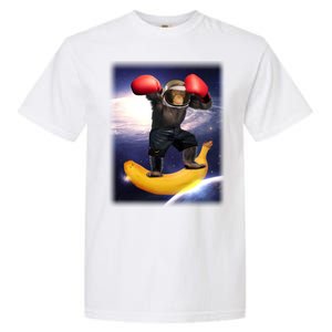 Astronaut Monkey Boxing In Space Garment-Dyed Heavyweight T-Shirt